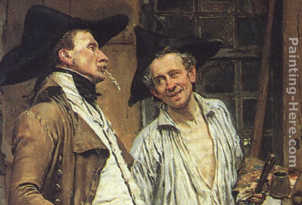 The Sign Painter [detail] painting - Jean-Louis Ernest Meissonier The Sign Painter [detail] art painting
